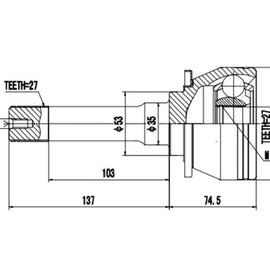 OPTIMA Front Outer Cv Joint - SKU IZ3001 - SpareMe