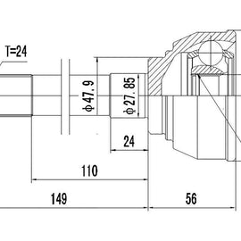 ISUZU KB-series - Front Outer Cv Joint | OPTIMA | IZ5940