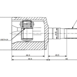 OPTIMA Front Inner Cv Joint - SKU IZ6452 - SpareMe