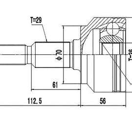 OPTIMA Front Outer Cv Joint - SKU JE3005 - SpareMe