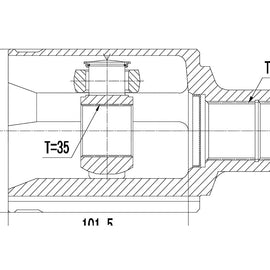 OPTIMA Front Inner Cv Joint - SKU JE4002 - SpareMe