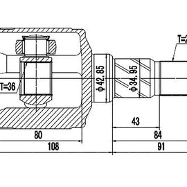 OPTIMA Front Inner Cv Joint - SKU JE4003 - SpareMe