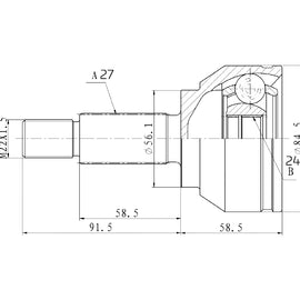 OPTIMA Front Outer Cv Joint - SKU JG3001 - SpareMe