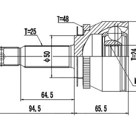 OPTIMA Front Outer Cv Joint - SKU KA3003A - SpareMe