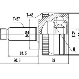 OPTIMA Front Outer Cv Joint - SKU KA3009A - SpareMe