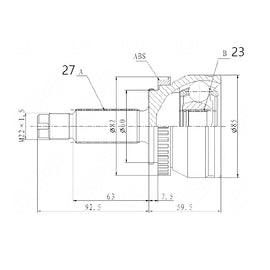 OPTIMA Front Outer Cv Joint - SKU KA3014A - SpareMe