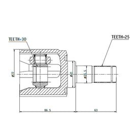 OPTIMA Front Inner Cv Joint - SKU KA4014 - SpareMe