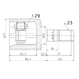 OPTIMA Front Inner Cv Joint - SKU KA4015 - SpareMe