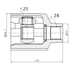 OPTIMA Front Inner Cv Joint - SKU KA4020 - SpareMe