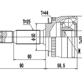 OPTIMA Front Outer Cv Joint - SKU KA5012A - SpareMe