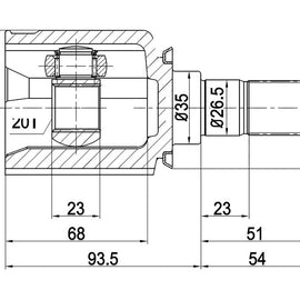 OPTIMA Front Inner Cv Joint - SKU KA8690 - SpareMe