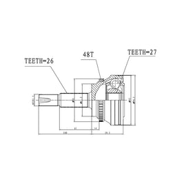 OPTIMA Front Outer Cv Joint - SKU LX3003A - SpareMe