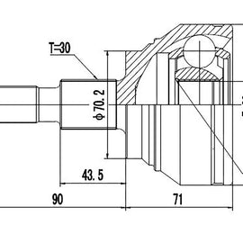OPTIMA Front Outer Cv Joint - SKU ME3004 - SpareMe