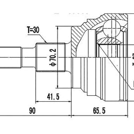 Mercedes-Benz GL-Series - Front Outer Cv Joint | OPTIMA | ME3005