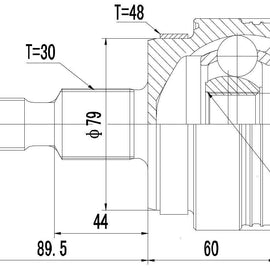 Mercedes-Benz ML-Series - Front Outer Cv Joint | OPTIMA | ME3007A
