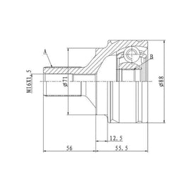 Mercedes-Benz GLC-Series - Front Outer Cv Joint | OPTIMA | ME3017