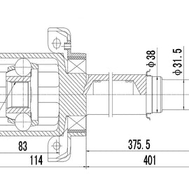 OPTIMA Front Inner Cv Joint - SKU ME4005 - SpareMe
