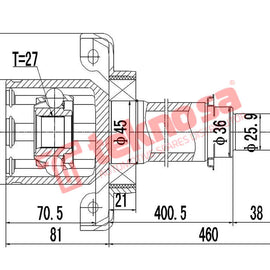 Inner Cv Joint Mercedes-Benz W169 A-Class (Some Models)(2005-)(Rhs) CV Joint Teknosa