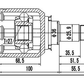 OPTIMA Front Inner Cv Joint - SKU ME4007 - SpareMe