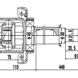 OPTIMA Front Inner Cv Joint - SKU ME4009 - SpareMe