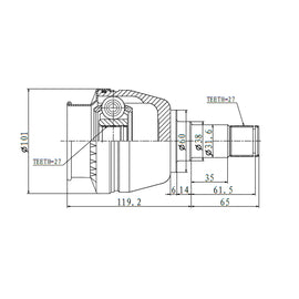 OPTIMA Front Inner Cv Joint - SKU ME4012 - SpareMe