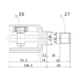 OPTIMA Front Inner Cv Joint - SKU ME4015 - SpareMe