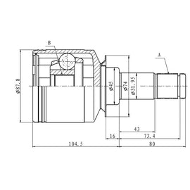 OPTIMA Front Inner Cv Joint - SKU ME4026 - SpareMe