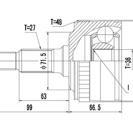 OPTIMA Front Outer Cv Joint - SKU ME5711A - SpareMe