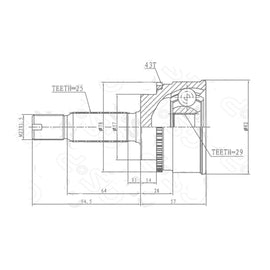 OPTIMA Front Outer Cv Joint - SKU MI3003A - SpareMe