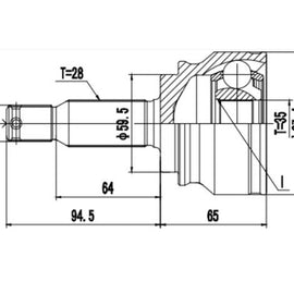OPTIMA Front Outer Cv Joint - SKU MI3015 - SpareMe