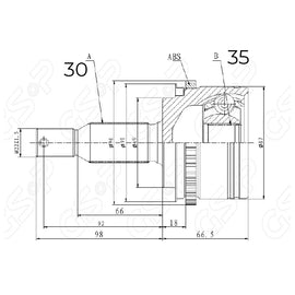 OPTIMA Front Outer Cv Joint - SKU MI3016A - SpareMe