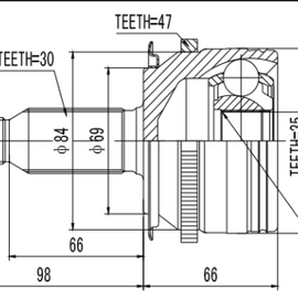 OPTIMA Front Outer Cv Joint - SKU MI3017A - SpareMe