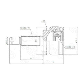 MITSUBISHI Outlander - Front Outer Cv Joint | OPTIMA | MI3018A
