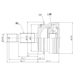 OPTIMA Front Outer Cv Joint - SKU MI3019A - SpareMe
