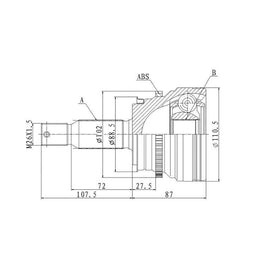 MITSUBISHI Pajero - Rear Outer Cv Joint | OPTIMA | MI3021