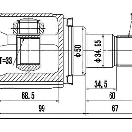 OPTIMA Front Inner Cv Joint - SKU MI4013 - SpareMe