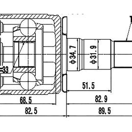 OPTIMA Front Inner Cv Joint - SKU MI4018 - SpareMe