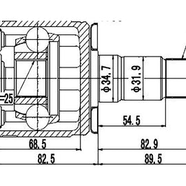 OPTIMA Front Inner Cv Joint - SKU MI4020 - SpareMe
