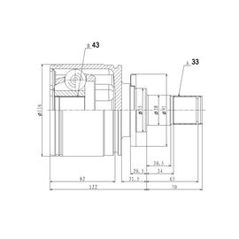 OPTIMA Rear Inner Cv Joint - SKU MI4024 - SpareMe