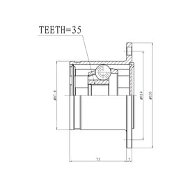 OPTIMA Front Inner Cv Joint - SKU MI4026 - SpareMe