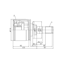 OPTIMA Rear Inner Cv Joint - SKU MI4028 - SpareMe