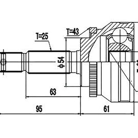 OPTIMA Front Outer Cv Joint - SKU MI5717A - SpareMe