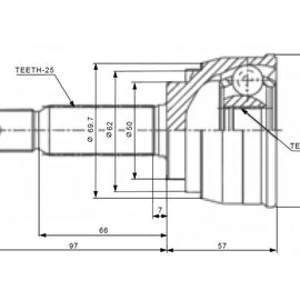 X-LINE Front Outer Cv Joint - SKU MI5911-X - SpareMe