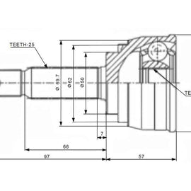 HYUNDAI Accent - Front Outer Cv Joint | OPTIMA | MI5911