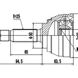 X-LINE Front Outer Cv Joint - SKU MI5914-X - SpareMe
