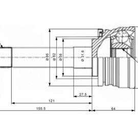MITSUBISHI Colt - Front Outer Cv Joint | OPTIMA | MI5932