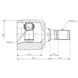 OPTIMA Front Inner Cv Joint - SKU MI6410 - SpareMe
