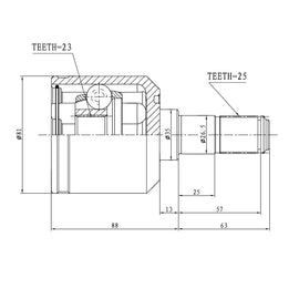 OPTIMA Front Inner Cv Joint - SKU MI6412 - SpareMe