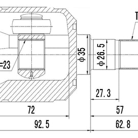 OPTIMA Front Inner Cv Joint - SKU MI6413 - SpareMe