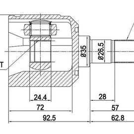 OPTIMA Front Inner Cv Joint - SKU MI6420 - SpareMe